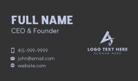 Multimedia Advertising Agency Letter A Business Card