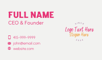 Fun Handwritten Company Business Card Design