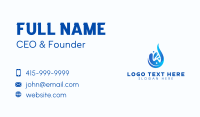 Aqua Water Droplet Business Card Design