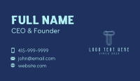 Cyber Tech Letter T Business Card Design