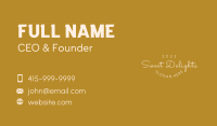 Elegant Cursive Wordmark Business Card Design