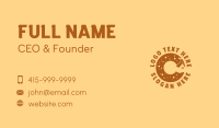 Donut Bake House Letter C Business Card