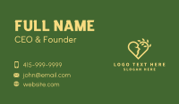 Eco Heart Face Business Card Design