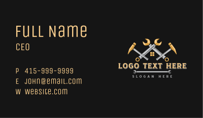 Handyman Tools Construction Business Card Image Preview