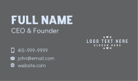 Crafting Business Wordmark Business Card