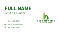 Gradient Leaf H Business Card Design