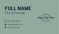 Stylish Apparel Wordmark Business Card