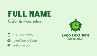 Green Turtle Clock Business Card