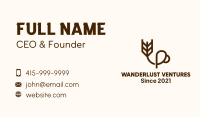 Minimalist Wheat Cup Business Card