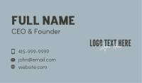 Minimalist Business Brand  Business Card