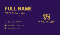 Gold Spa Letter M Business Card