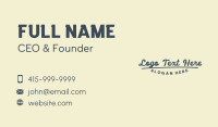 Cursive Brand Business Wordmark Business Card Design