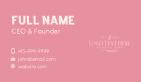 Elegant Dainty Wordmark Business Card Design