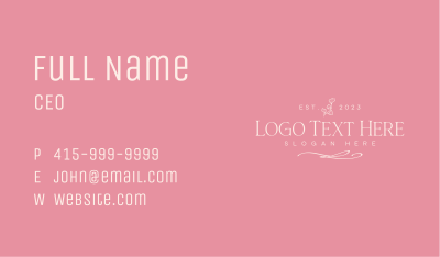 Elegant Dainty Wordmark Business Card Image Preview