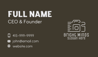 White Digital Camera  Business Card