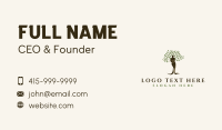 Tree Plant Woman Business Card Design
