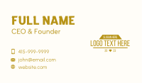 Gold Bar Wordmark  Business Card Design