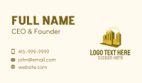 Gold Fancy Building Business Card