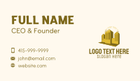 Gold Fancy Building Business Card Design