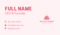 Sparkly Birthday Cake Business Card Design