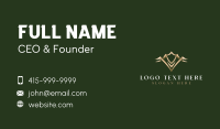 Luxury Crown Letter V Business Card