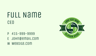 Leaves Eco Landscaping Business Card