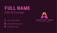 Gradient Electricity Letter A Business Card