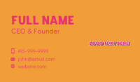 Creative Pop Art Wordmark Business Card