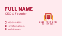 Red Chat Bubble Headphones Business Card Design