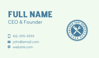 Blue Plumbing Pipe Wrench Business Card