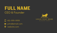 Premium Gold Lion Business Card Design