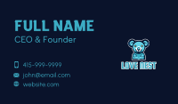 Blue Koala Team Mascot Business Card Image Preview