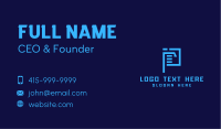 Document File Letter P Business Card