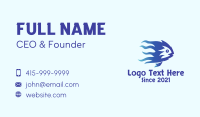 Blue Fire Fish Business Card Design