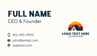 Cabin Forest Sunset Business Card Design