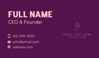 Pink Blooming Flower Emblem Business Card