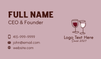 Minimalist Wine Glass  Business Card