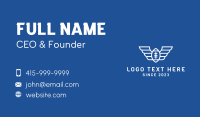 White American Football Wings Business Card Design