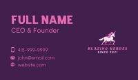 Pink Unicorn Silhouette Business Card Image Preview