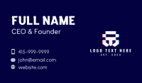 Static Motion Letter T Pixel  Business Card