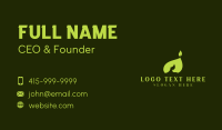 Green Leaf Flame Business Card