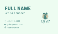 Pine Tree Forest Axe Business Card