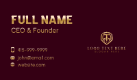 Luxury Premium Shield Letter T Business Card