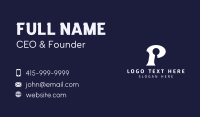 Property Keyhole Letter P Business Card