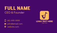 Saxophone Player Business Card example 3