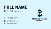 Scuba Diving Anchor  Business Card