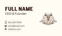 Bull Skull Horn Business Card