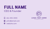 Purple Brain Emblem  Business Card Design