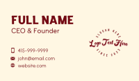 Classic Business Apparel Wordmark  Business Card Design