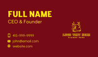 Golden Chinese Ox Business Card Design